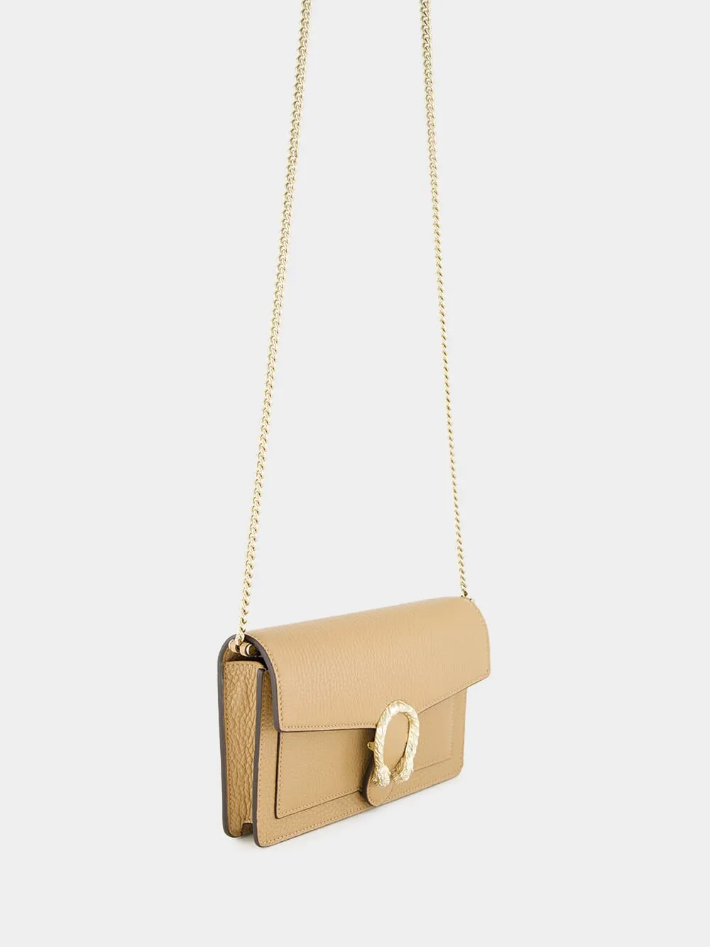 Beige Dionysus Mini Leather Shoulder Bag sold by Fashion Clinic product image thumbnail 3