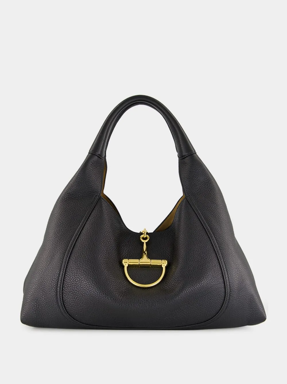 Black Leather Softbit Maxi Bag sold by Fashion Clinic
