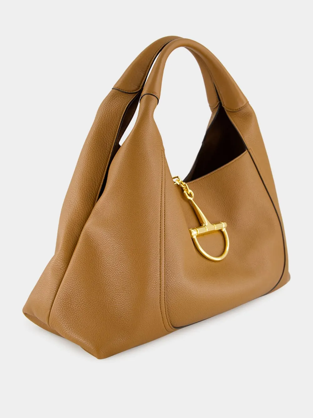 Brown Leather Softbit Maxi Bag sold by Fashion Clinic product image thumbnail 2