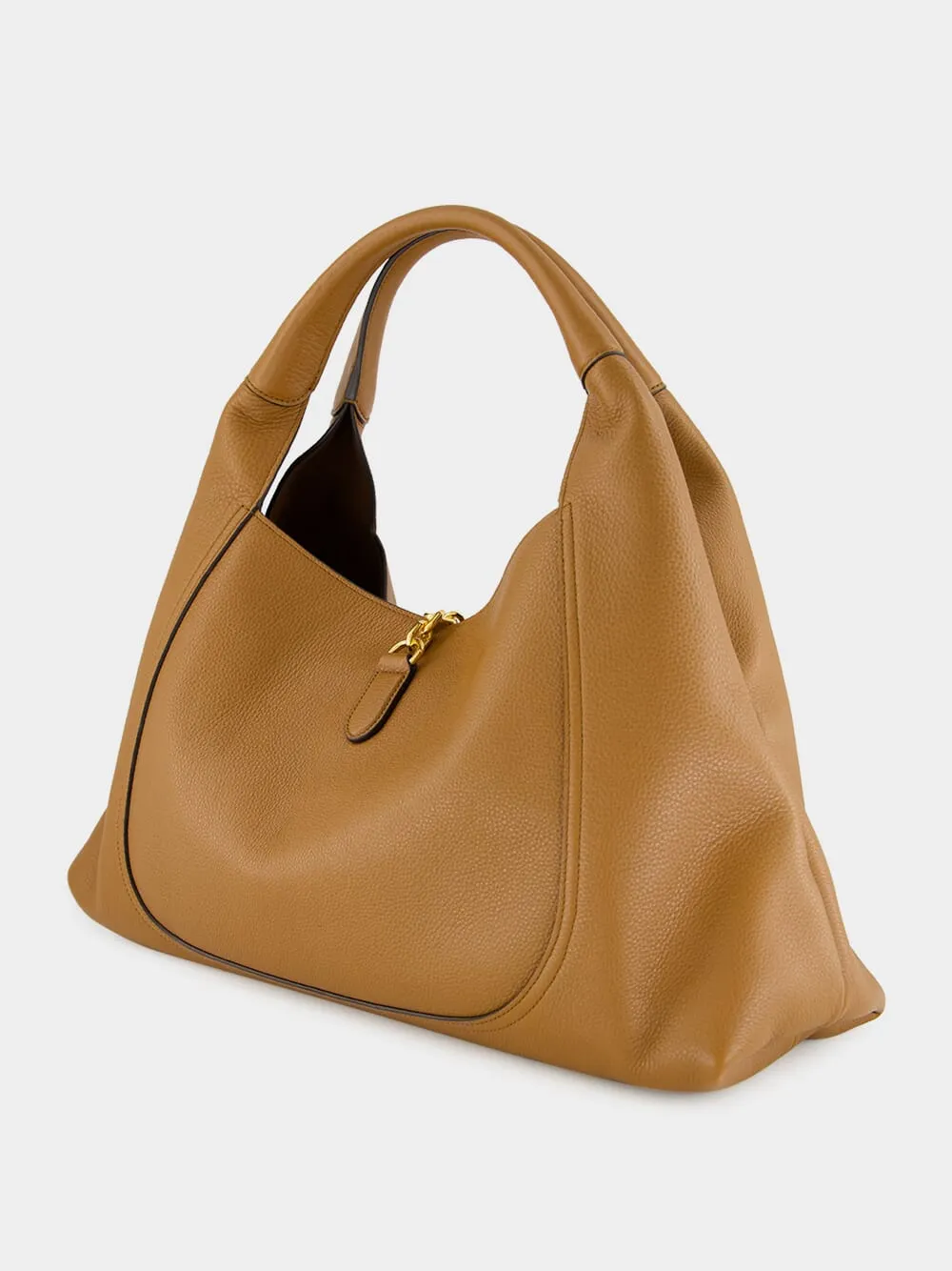 Brown Leather Softbit Maxi Bag sold by Fashion Clinic product image thumbnail 4