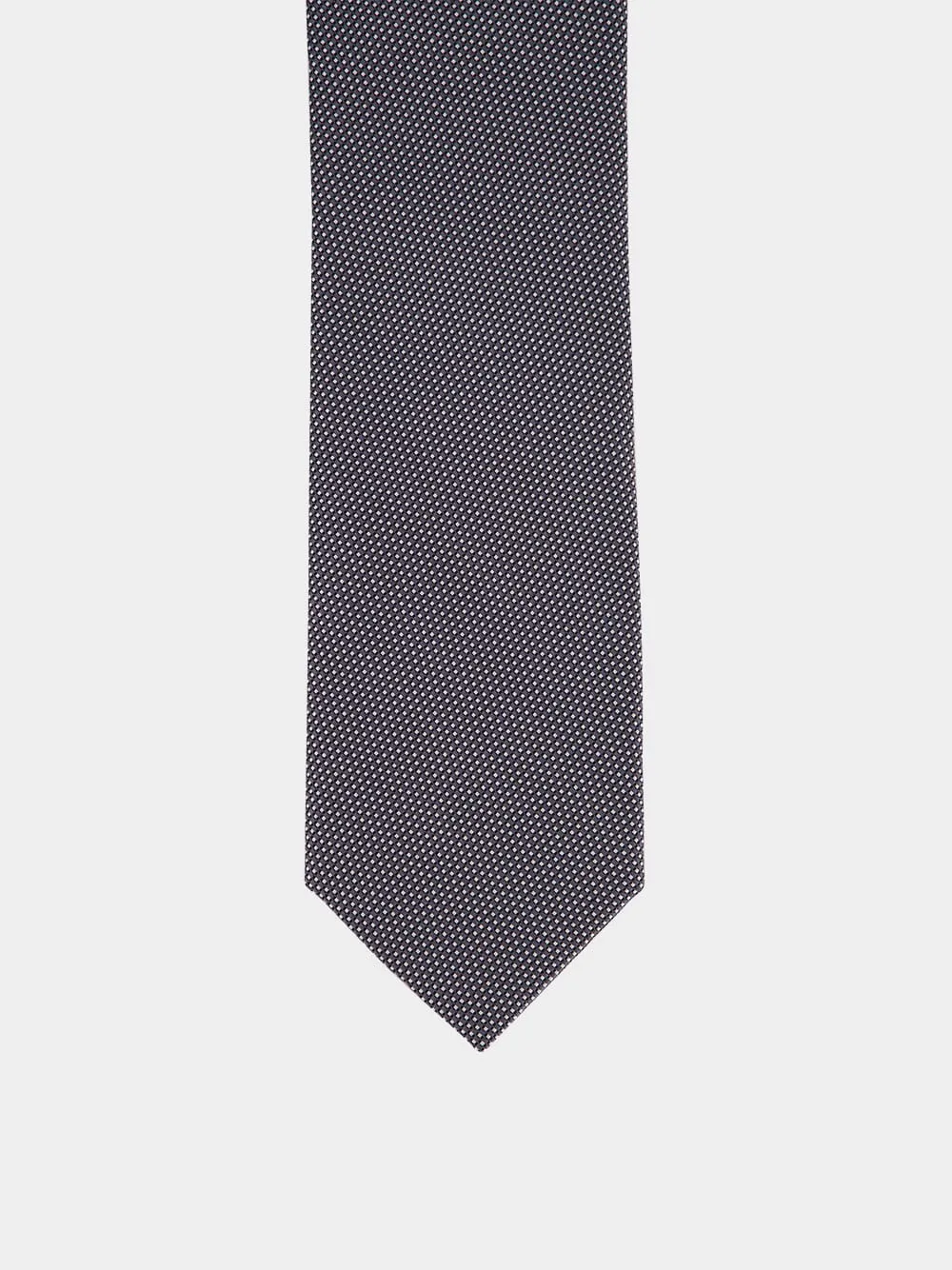Grey Dot Pattern Silk Tie sold by Fashion Clinic product image thumbnail 3