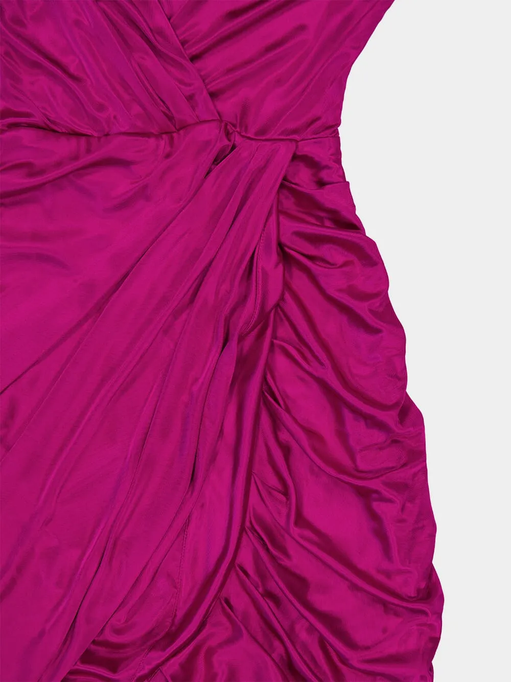 Pink Draped Interlock Jersey Mini Dress sold by Fashion Clinic product image thumbnail 5
