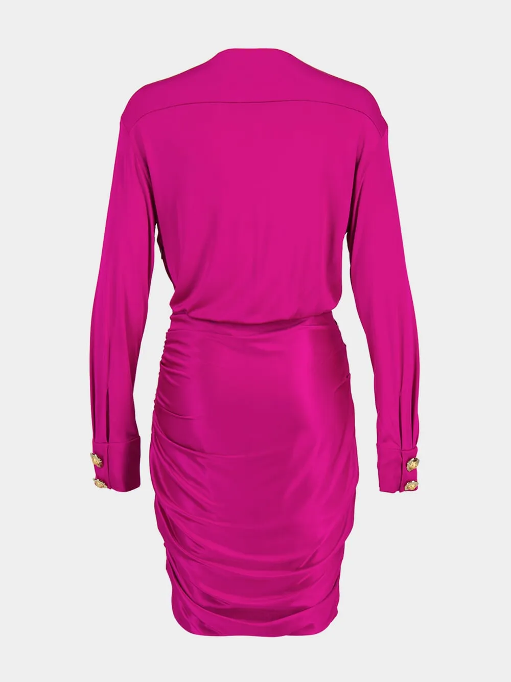 Pink Draped Interlock Jersey Mini Dress sold by Fashion Clinic product image thumbnail 3