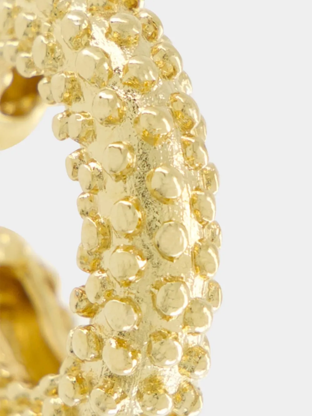 Electra 18k Gold-Plated Textured Ear Cuff sold by Fashion Clinic product image thumbnail 4