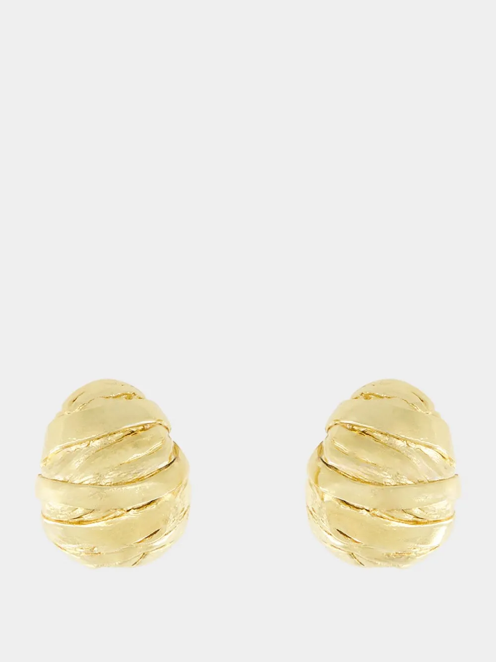 Juno 18k Gold-Plated Textured Earring sold by Fashion Clinic
