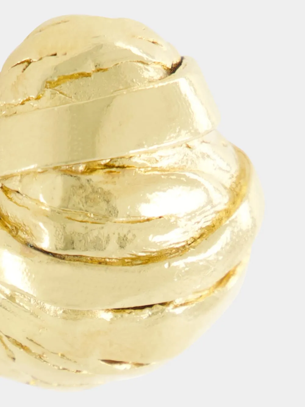 Juno 18k Gold-Plated Textured Earring sold by Fashion Clinic product image thumbnail 5