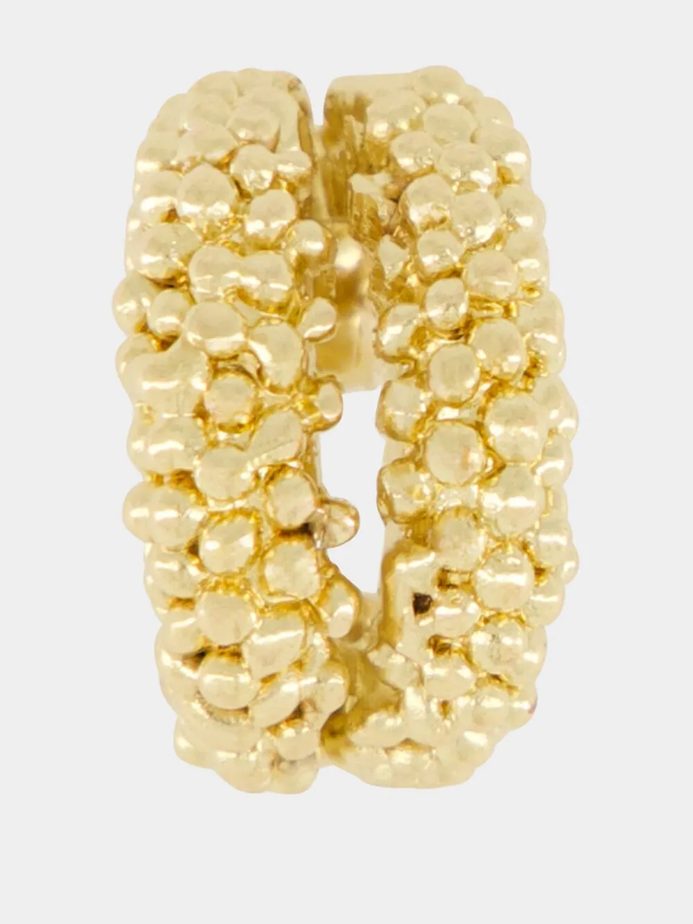 Simone 18k Gold-Plated Textured Ear Cuff sold by Fashion Clinic