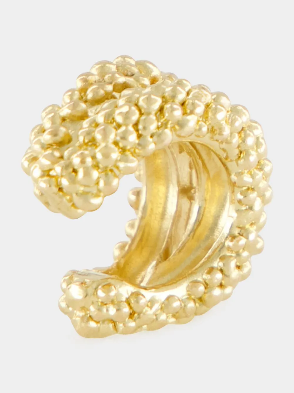 Simone 18k Gold-Plated Textured Ear Cuff sold by Fashion Clinic product image thumbnail 2