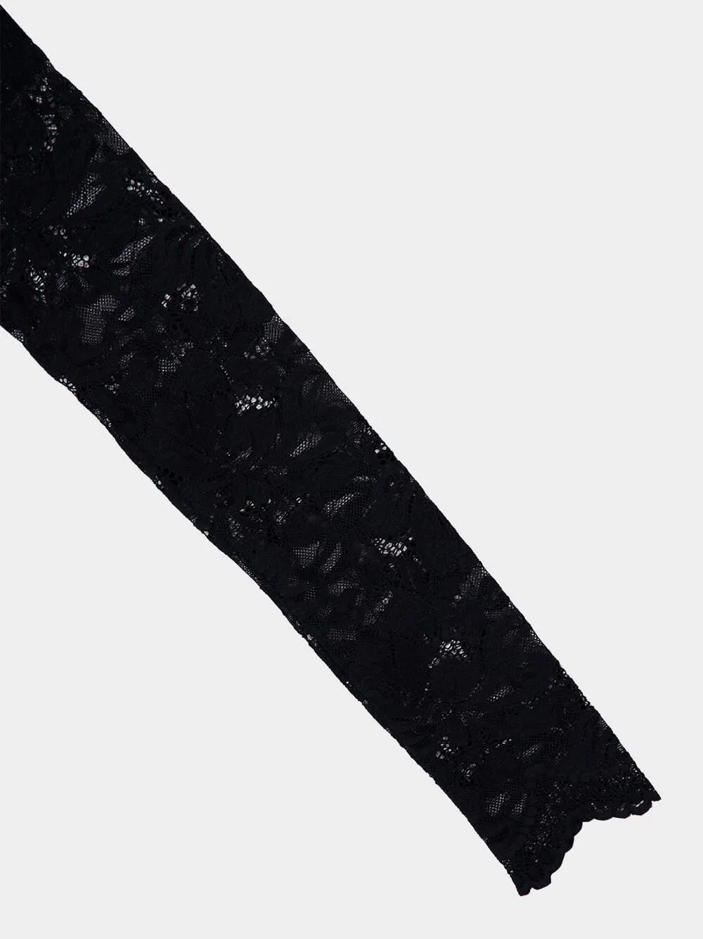 Long Black Lace Bardot Dress sold by Fashion Clinic product image thumbnail 4