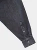 Black Denim Washed Button Up Shirt sold by Fashion Clinic