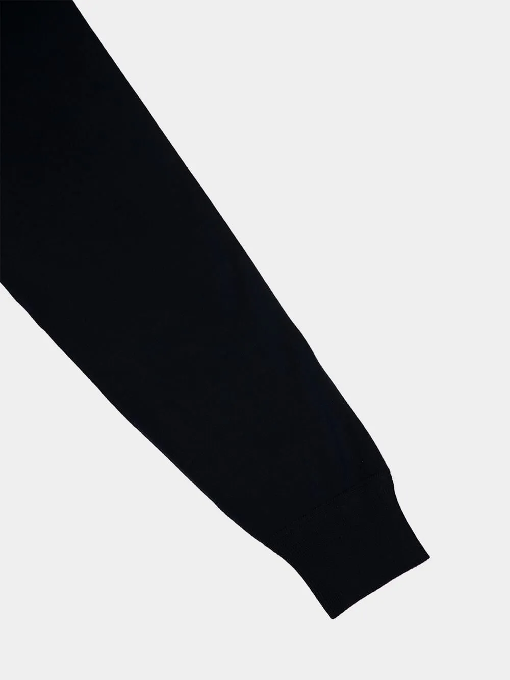 Black Fine Wool Crew Jumper sold by Fashion Clinic product image thumbnail 4