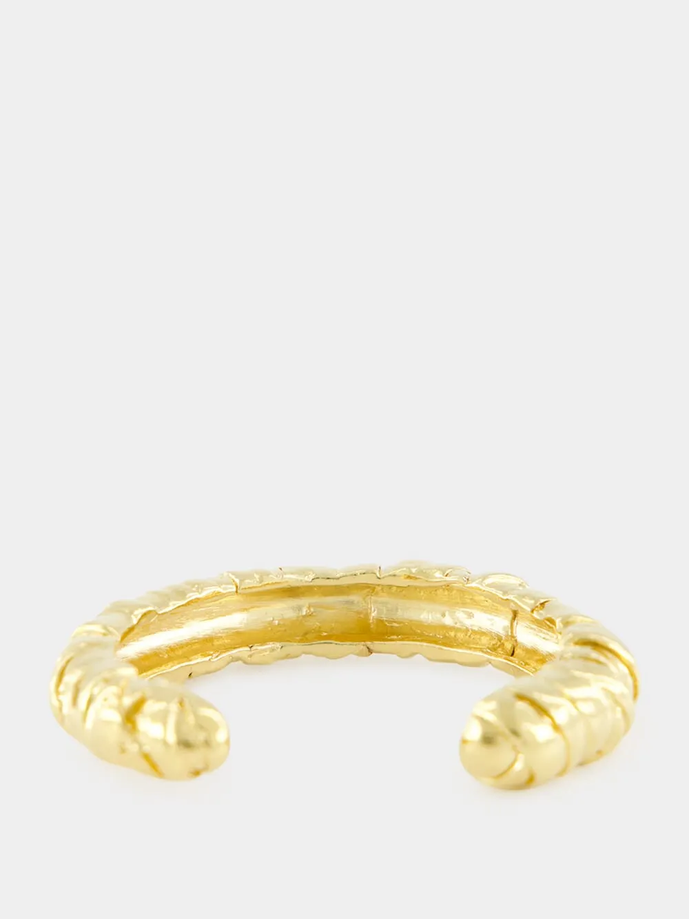 Cassandra 18k Gold-Plated Textured Bracelet sold by Fashion Clinic product image thumbnail 3