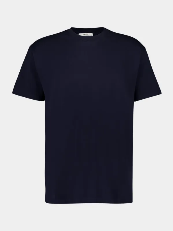 Dark Navy Logo Cotton T-Shirt sold by Fashion Clinic