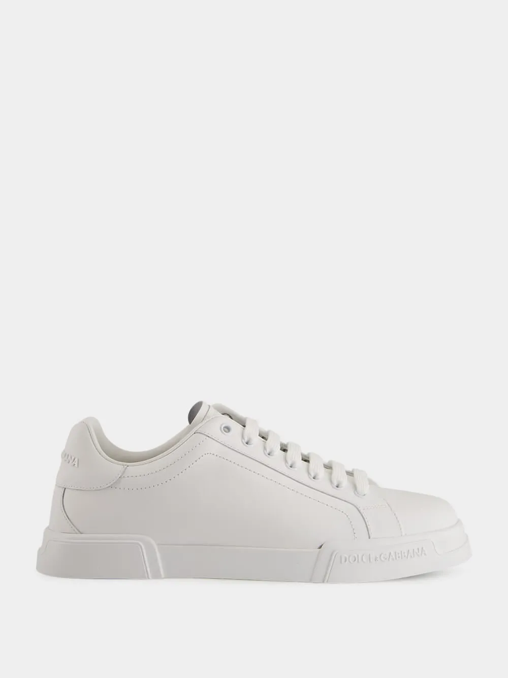 White Low-Top Leather Sneakers sold by Fashion Clinic