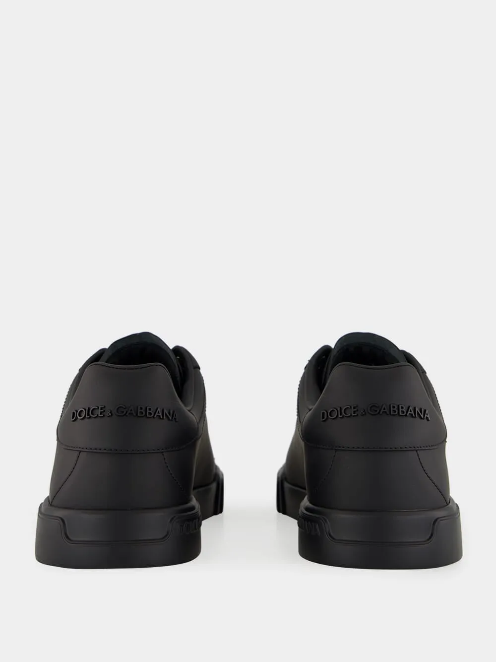 Black Low-Top Leather Sneakers sold by Fashion Clinic product image thumbnail 5