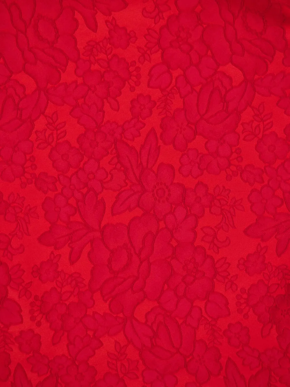 Peony Red Satin Peplum Midi Dress sold by Fashion Clinic product image thumbnail 4