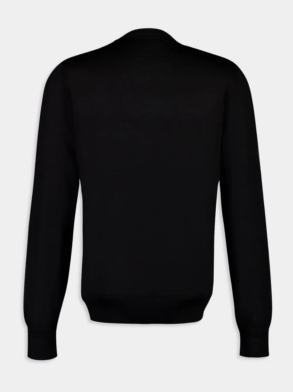 Black Silk Crewneck Pullover sold by Fashion Clinic product image thumbnail 3