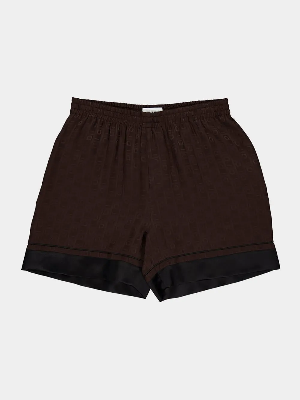 Espresso Silk Monogram Bermuda Shorts sold by Fashion Clinic product image thumbnail 5