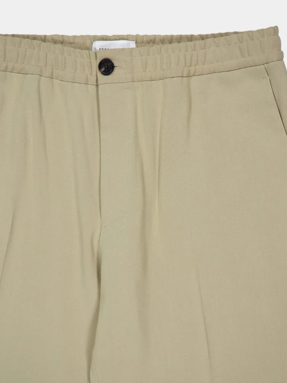 Sand Casual Fit Crepe Trousers sold by Fashion Clinic product image thumbnail 3