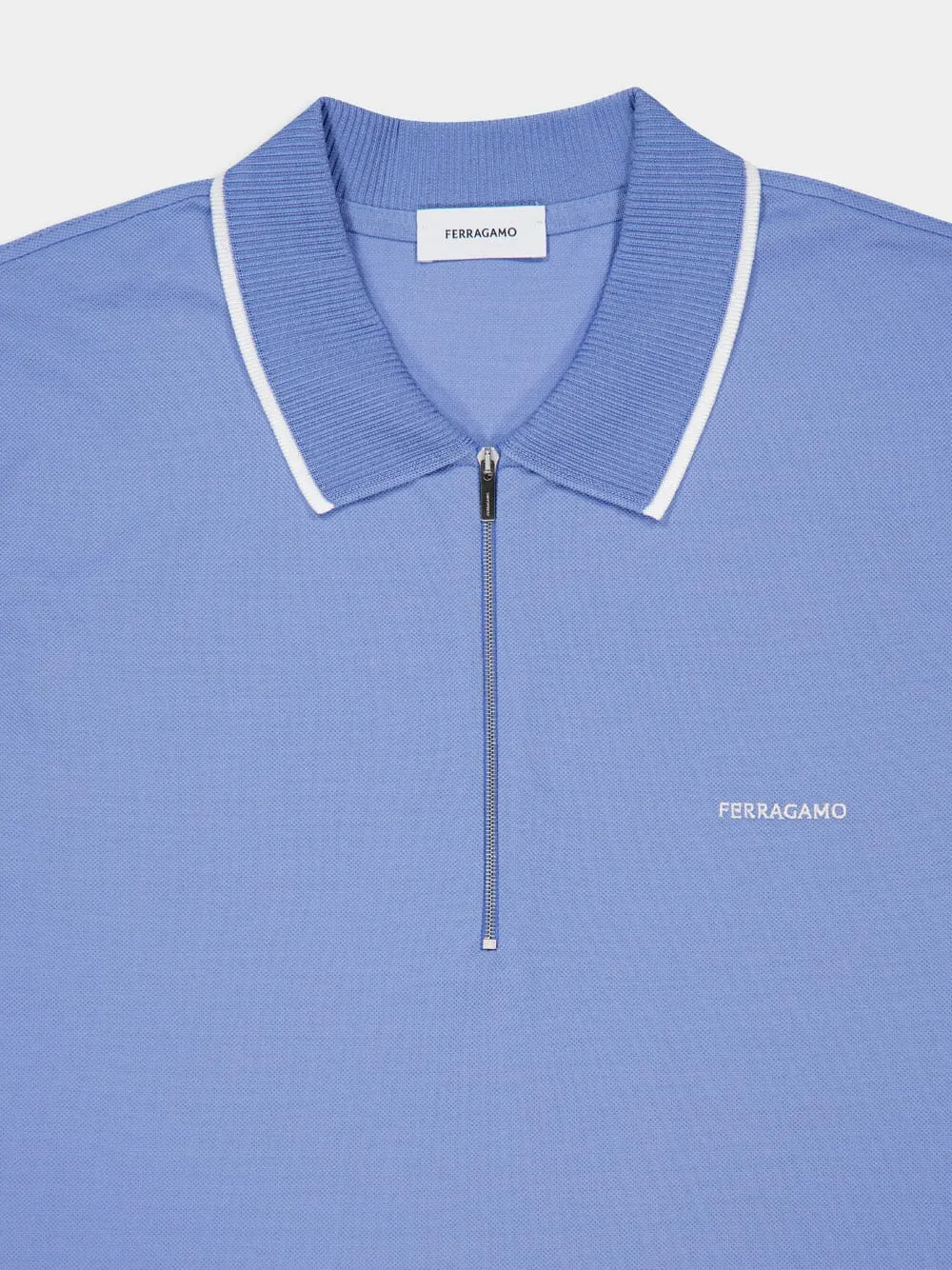 Bluette Cotton Polo with Zip Detail sold by Fashion Clinic product image thumbnail 5