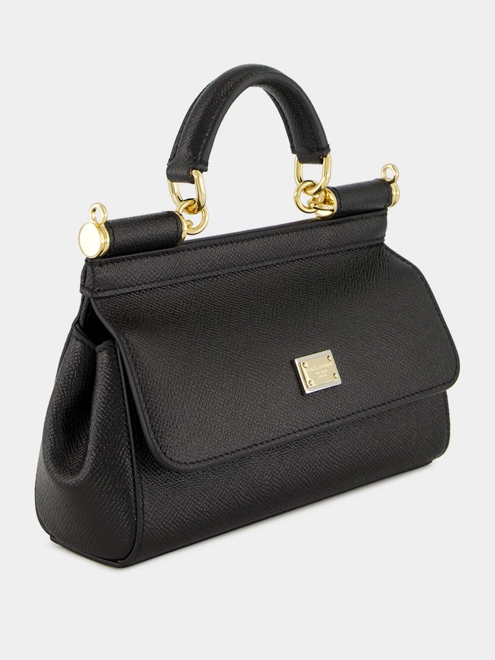 Small Sicily Black Calfskin Bag sold by Fashion Clinic product image thumbnail 3