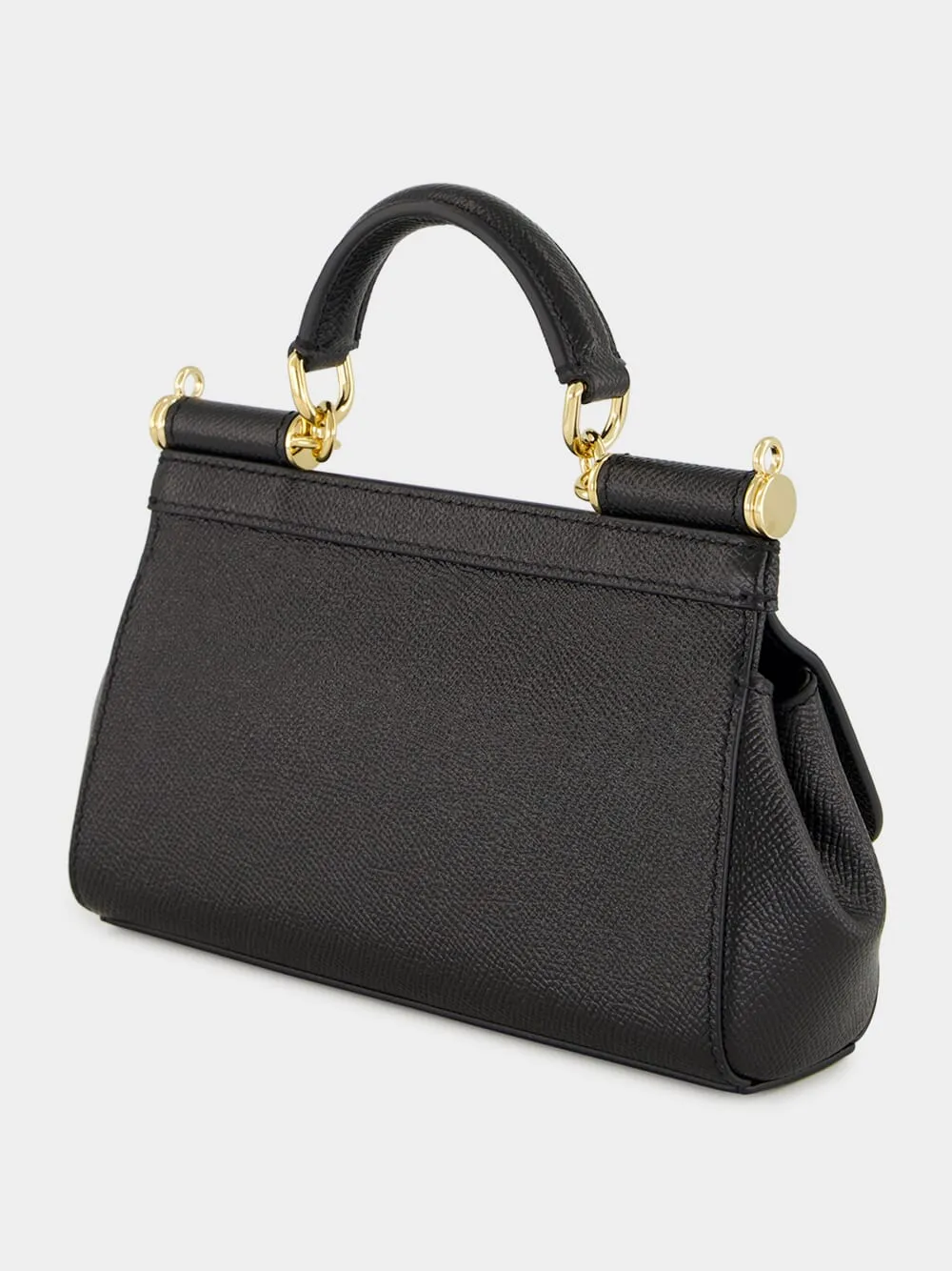 Small Sicily Black Calfskin Bag sold by Fashion Clinic product image thumbnail 5