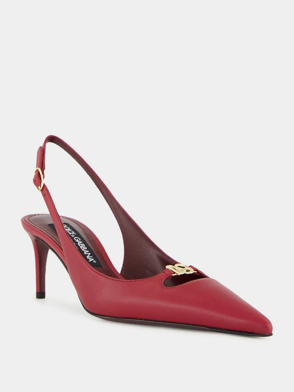 Bordeaux Mid-Heel Slingback Pumps sold by Fashion Clinic product image thumbnail 2
