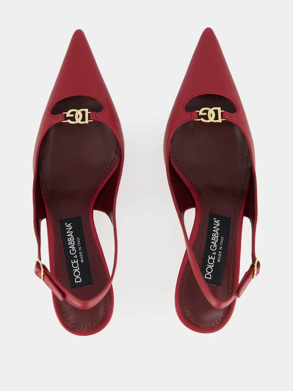 Bordeaux Mid-Heel Slingback Pumps sold by Fashion Clinic product image thumbnail 4