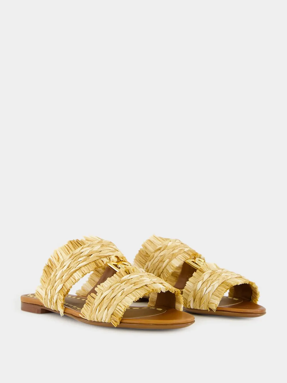 Braided Raffia Flat Fringe Slippers sold by Fashion Clinic product image thumbnail 3