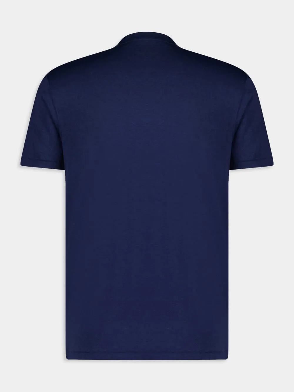 Sea Blue Lyocell Cotton T-Shirt sold by Fashion Clinic product image thumbnail 2