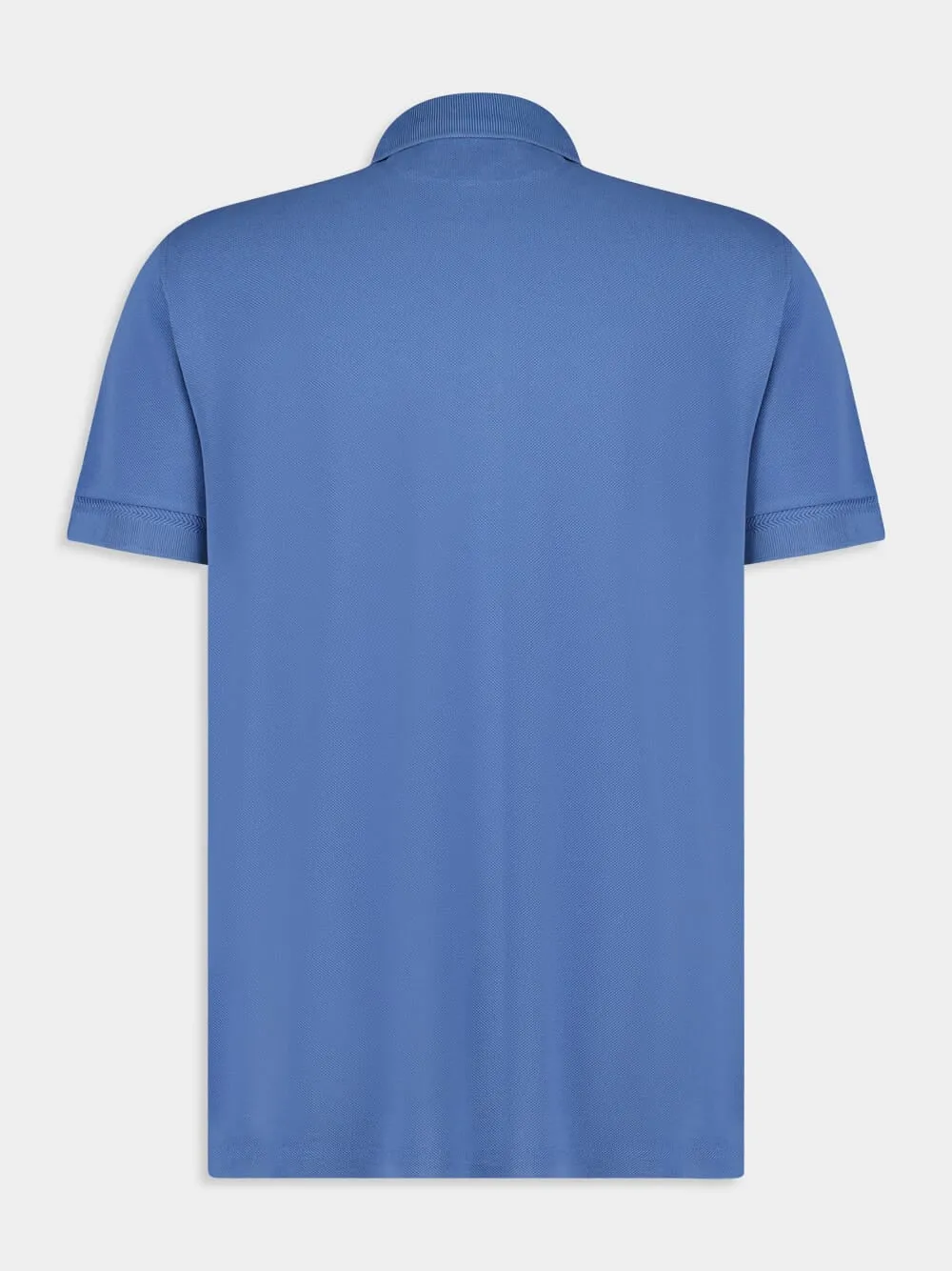Iris Blue Piquet Polo Shirt sold by Fashion Clinic product image thumbnail 2