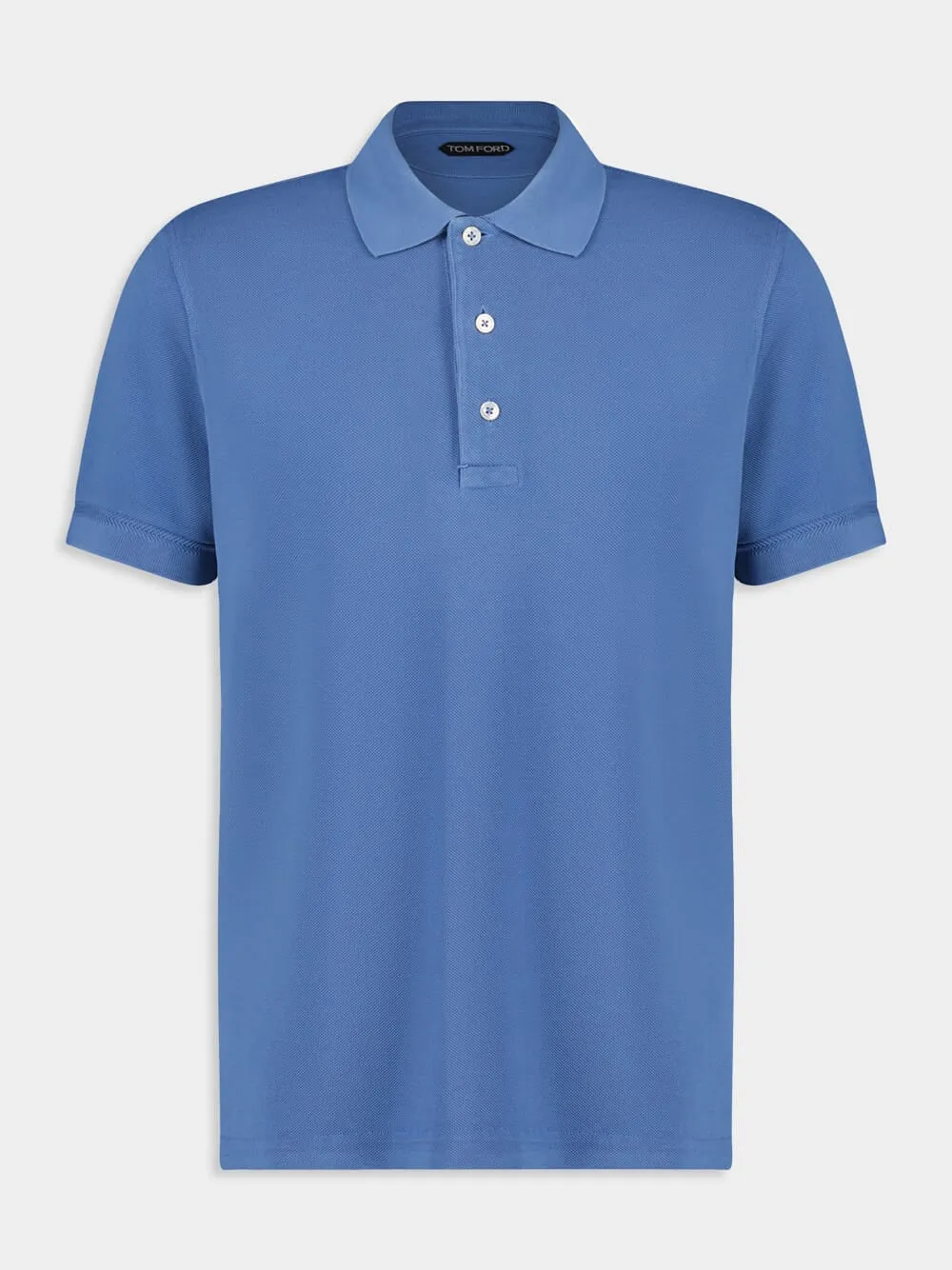 Iris Blue Piquet Polo Shirt sold by Fashion Clinic