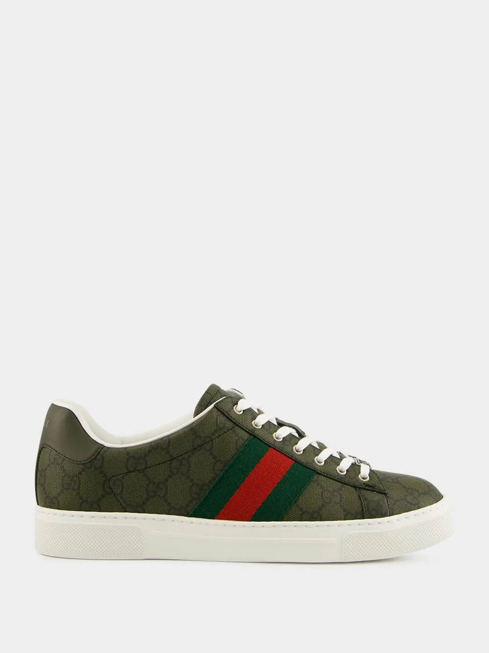 Dark Green GG Supreme Ace Sneakers sold by Fashion Clinic