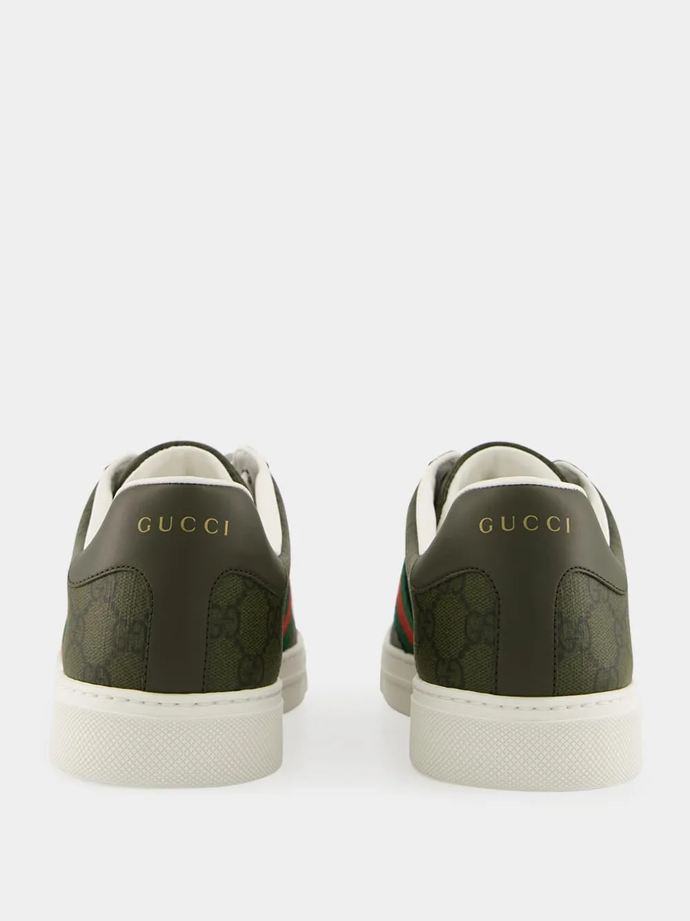 Dark Green GG Supreme Ace Sneakers sold by Fashion Clinic product image thumbnail 5