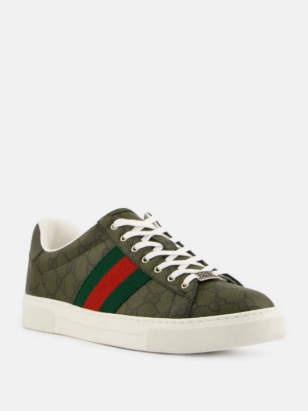 Dark Green GG Supreme Ace Sneakers sold by Fashion Clinic product image thumbnail 2