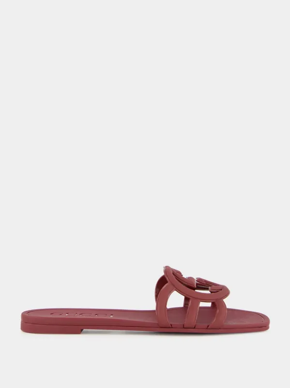Rosso Ancora Red G Slide Sandals sold by Fashion Clinic