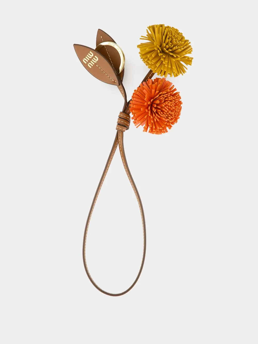 Cognac Ochre Leather Trick Keyring sold by Fashion Clinic product image thumbnail 2