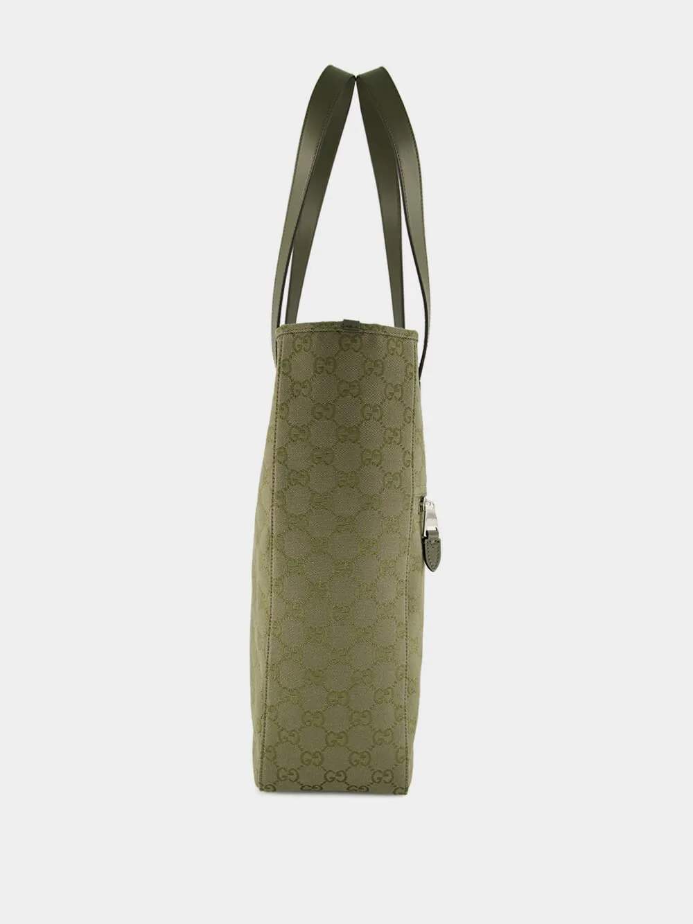 Forest Green GG Canvas Tote Bag sold by Fashion Clinic product image thumbnail 3