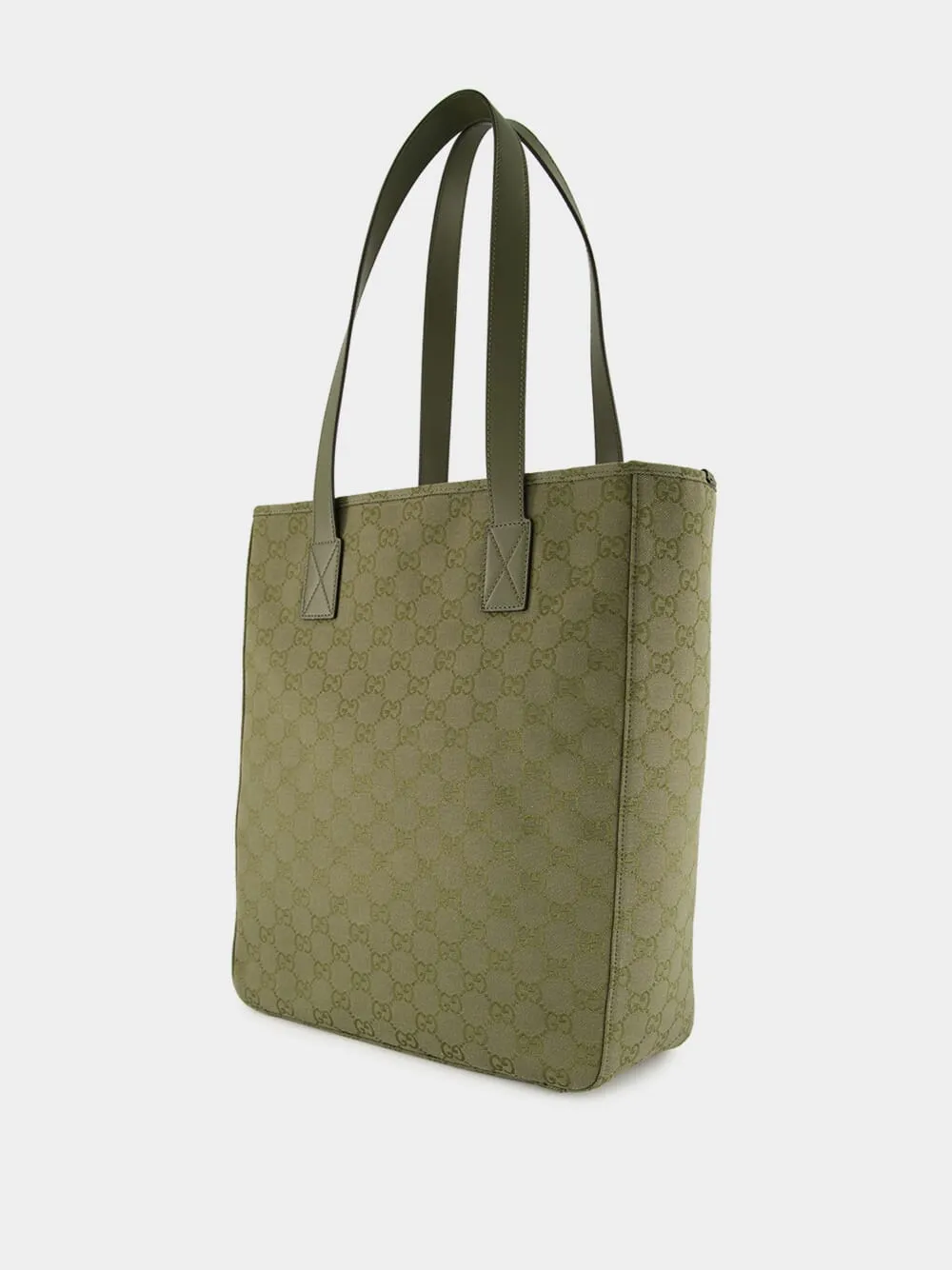 Forest Green GG Canvas Tote Bag sold by Fashion Clinic product image thumbnail 4
