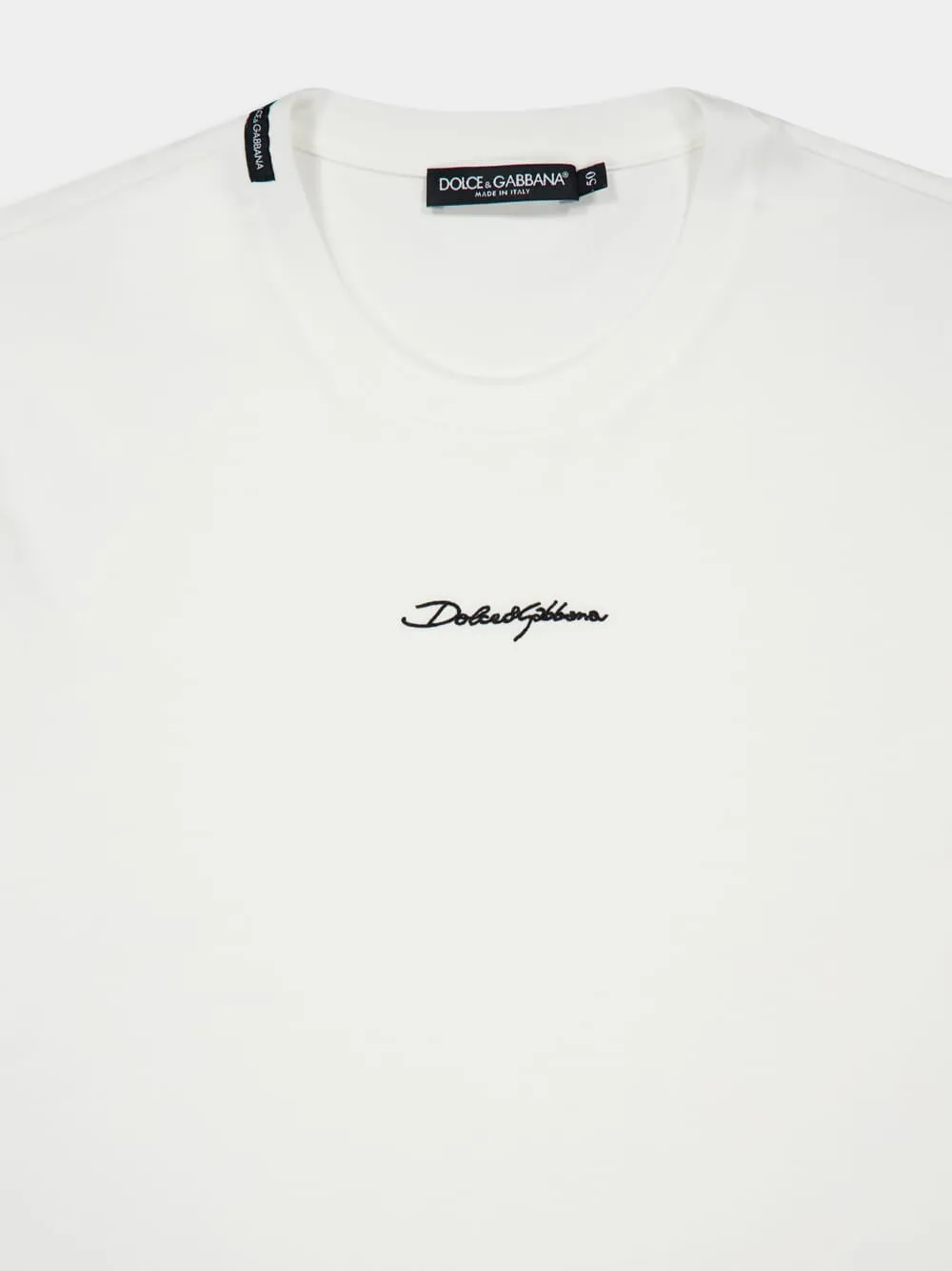 White Cotton Logo T-Shirt sold by Fashion Clinic product image thumbnail 5