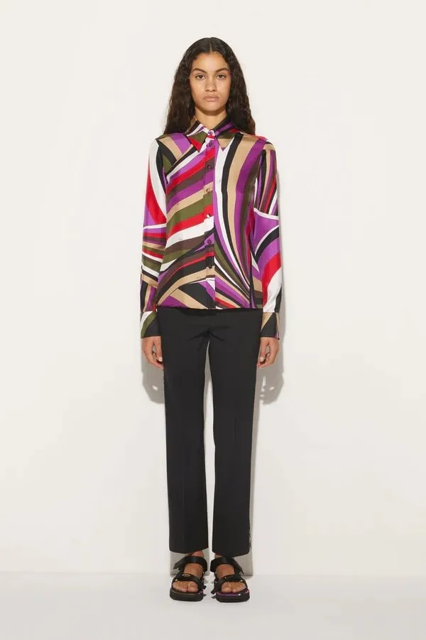 Iride-Print Silk-Twill Shirt sold by Fashion Clinic product image thumbnail 2