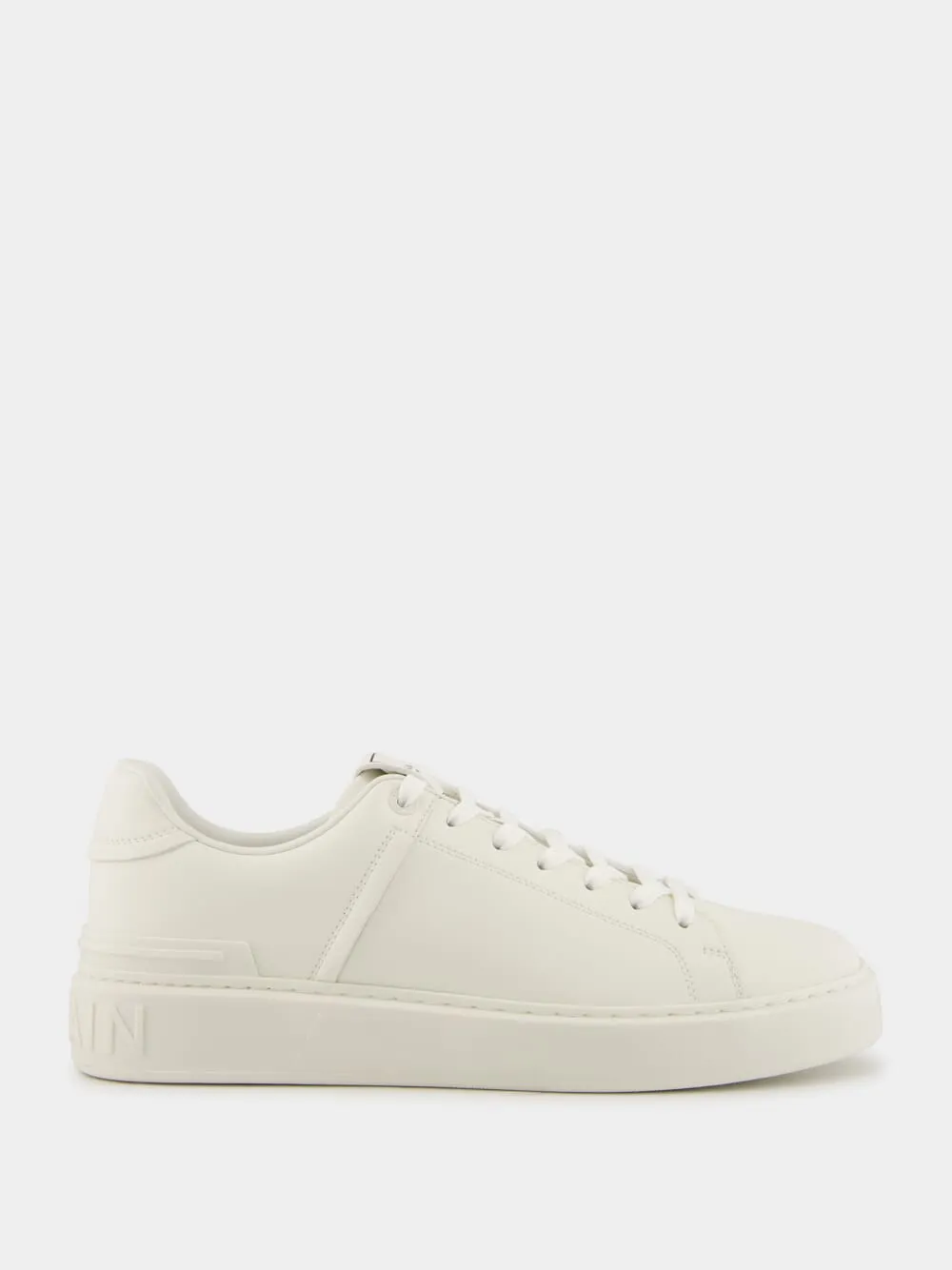 White B-Court Calfskin Trainers sold by Fashion Clinic