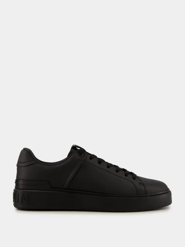 Black B-Court Calfskin Trainers sold by Fashion Clinic