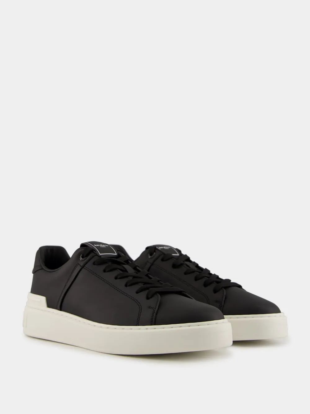 Black and White B-Court Calfskin Trainers sold by Fashion Clinic product image thumbnail 3