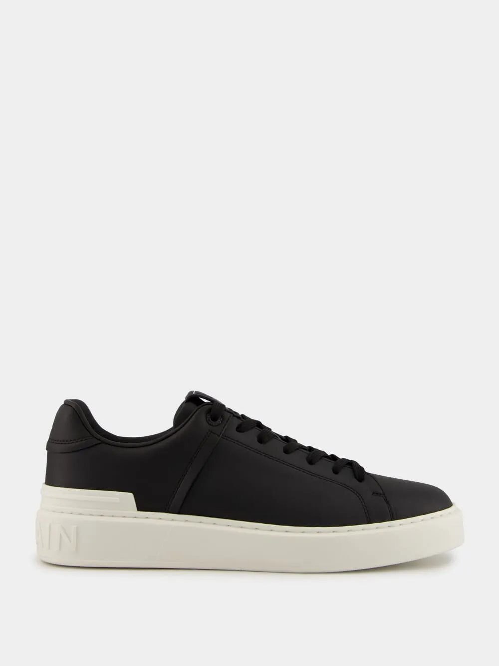 Black and White B-Court Calfskin Trainers sold by Fashion Clinic