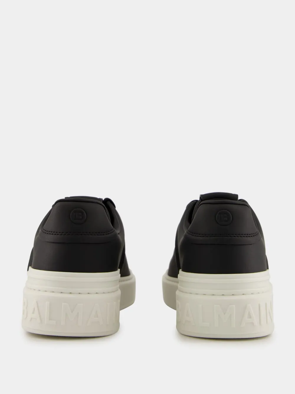 Black and White B-Court Calfskin Trainers sold by Fashion Clinic product image thumbnail 5