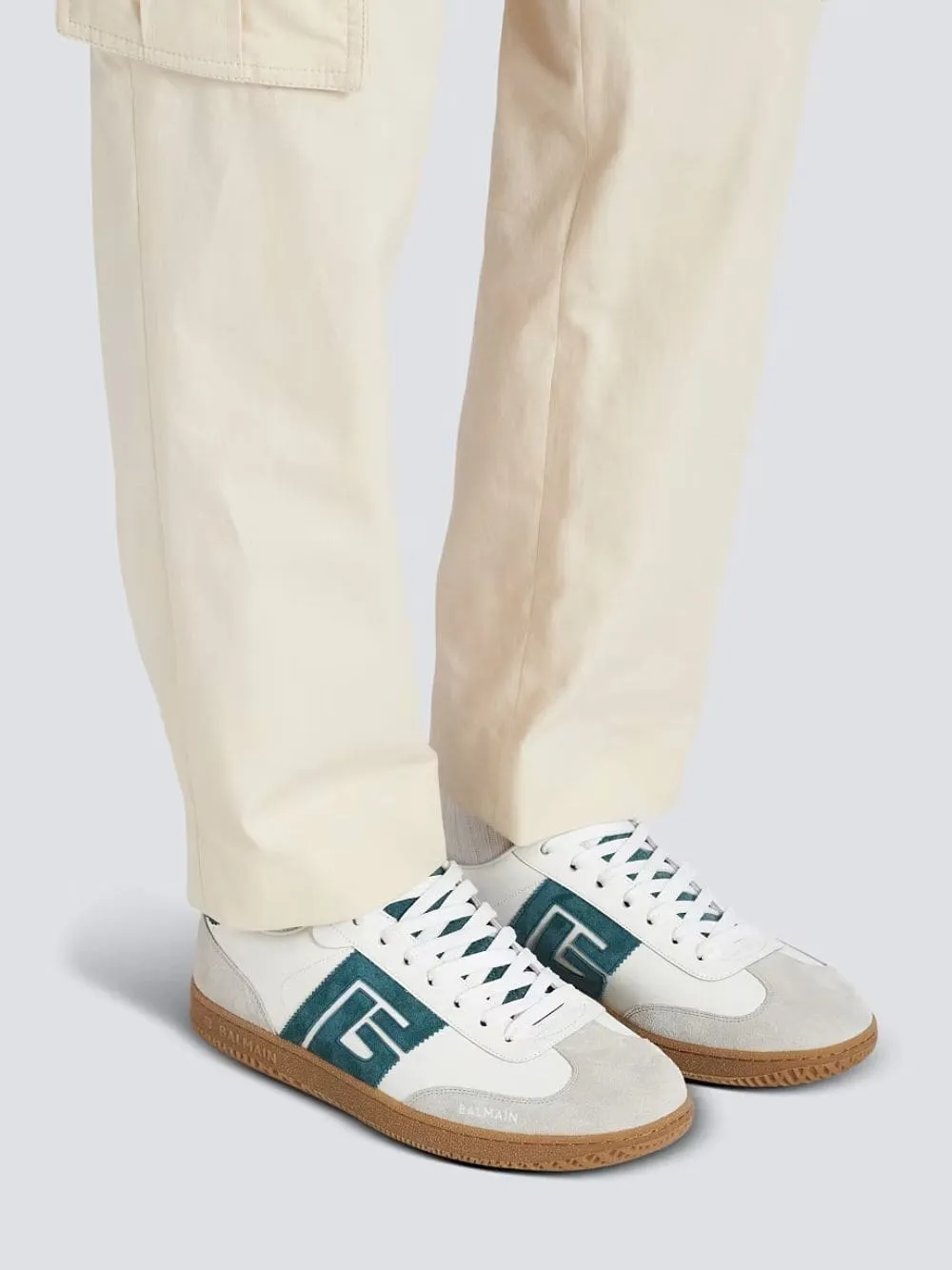 White Swan Leather and Suede Trainers sold by Fashion Clinic product image thumbnail 2