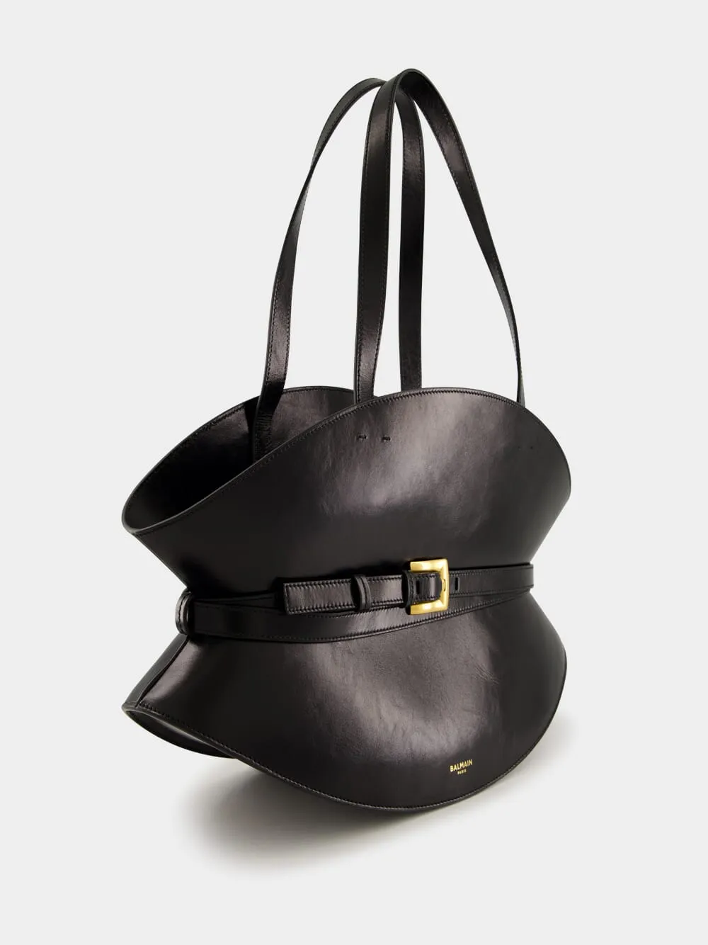 Black Shuffle Medium Leather Bag sold by Fashion Clinic product image thumbnail 3