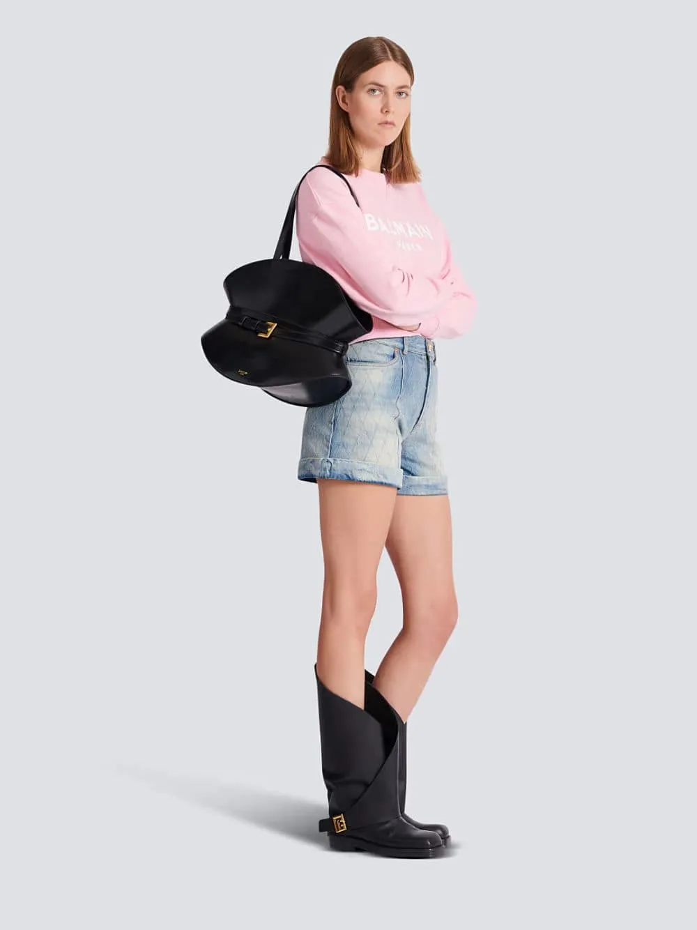 Black Shuffle Medium Leather Bag sold by Fashion Clinic product image thumbnail 2