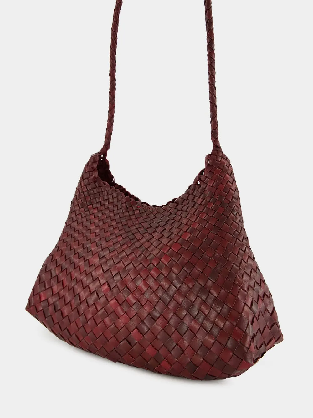Bordo Santa Rosa Woven Leather Crossbody Bag sold by Fashion Clinic product image thumbnail 4